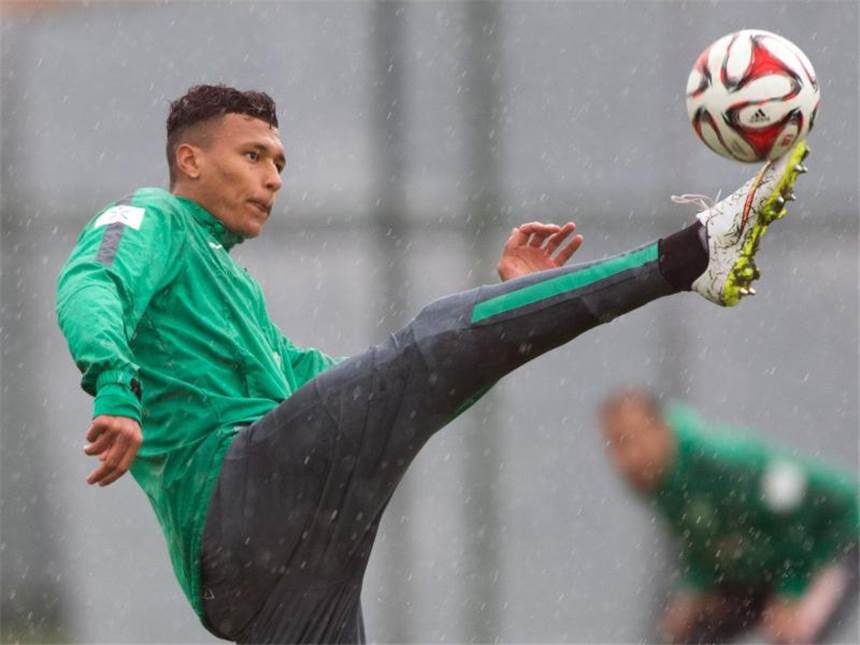 Nachwuchs im Aufschwung - «Spieler besser ausgebildet» Davie Selke hat sich in Bremens Profi-Kader etabliert. Foto: Soeren Stache