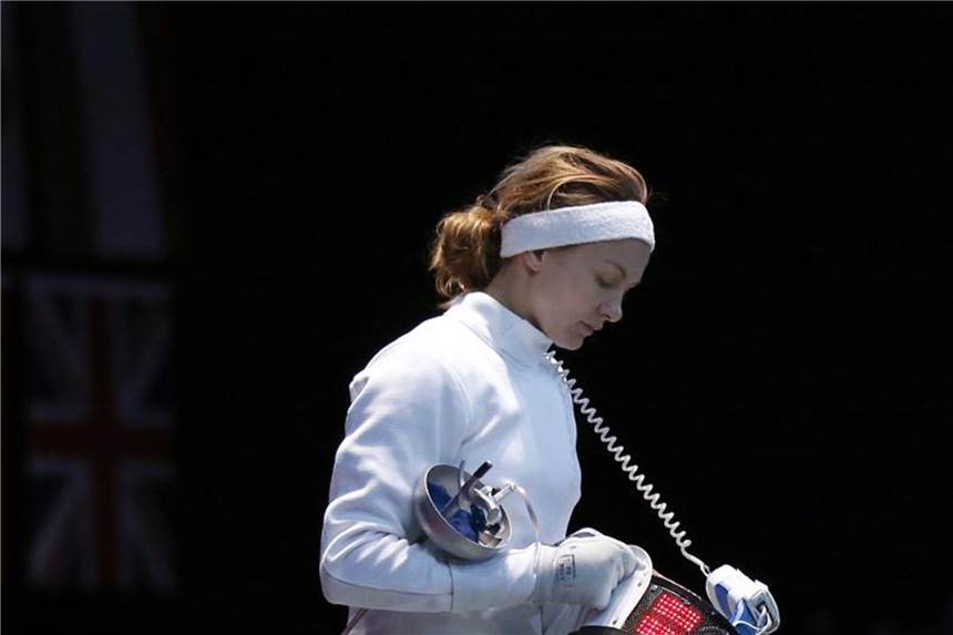 Degenfechterin Monika Sozanska scheiterte bei der WM in der K.o.-Runde eins. Foto: Jonathan Brady/EPA