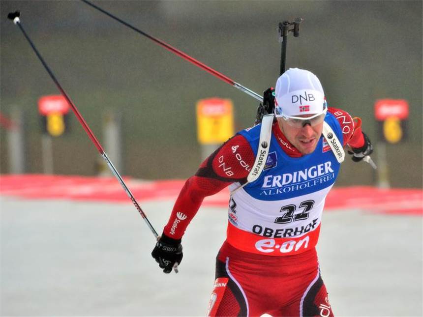 Svendsen gewinnt Verfolgung von Oberhof Dem Norweger Emil Hegle Svendsen konnte niemand Paroli bieten. Foto: Martin Schutt