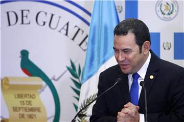 Dem Präsidenten von Guatemala, Jimmy Morales, droht erneut ein Strafverfahren wegen illegaler Wahlkampffinanzierung. Foto: Ronen Zvulun/Pool Reuters/AP