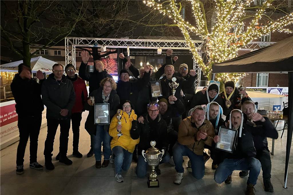 Den ersten Platz holte sich letztendlich die Mannschaft „Brennpunkt 46“, den zweiten Platz die Mannschaft „Die groffen Thekensportler“ und den dritten Platz „4 Yeats Team 1“.