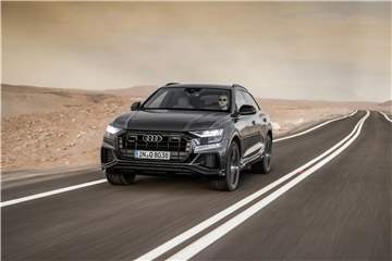 Den Q8 gibt es zunächst nur als 50 TDI mit einem drei Liter großen V6-Diesel von 210 kW/286 PS und 600 Nm. Nächstes Jahr sollen weitere Motor-Typen folgen. Foto: Audi