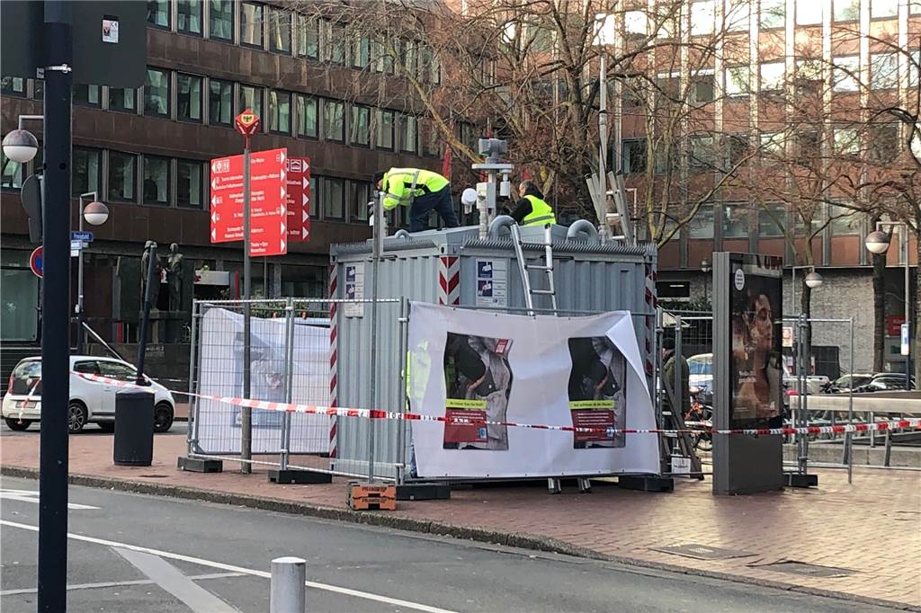 Den Video-Container hat die Polizei bis Oktober 2021 auf dem Mehmet-Kubasik-Platz in der Nordstadt genutzt.