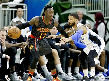 Dennis Schröder war mit 18 Punkten Top-Scorer. Foto: John Raoux