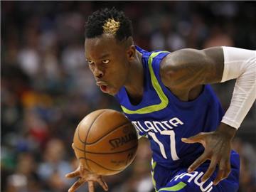 Dennis Schröder war mit 21 Punkten Topscorer bei Atlanta. Foto: Todd Kirkland