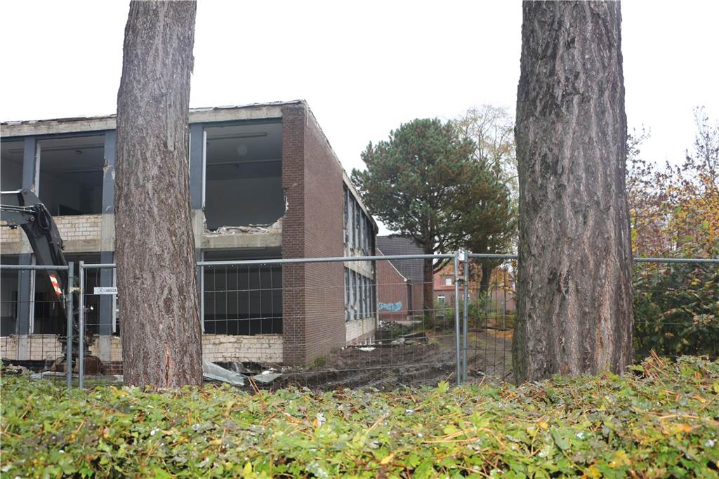 Der Abbruch der Hilgenbergschule hat begonnen.