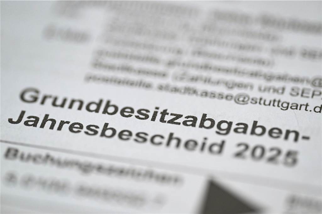 Blick auf einen Jahresbescheid für Grundbesitzabgaben. 