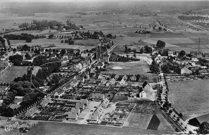 Kita auf altem Friedhof: Prüfung auf Denkmalschutz Der alte Friedhof an der Hedwig-Kiesekamp-Straße in den 1950-er Jahren