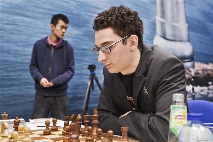 Kandidatenturnier: Amerikaner Caruana bei Halbzeit vorn Der Amerikaner Fabiano Caruana liegt in Berlin zur Halbzeit vorn. Foto: Koen Suyk/ANP