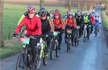 Der Anstieg kam für die vielen Teilnehmer der Capeller Winter Bike Trophy schon nach wenigen 100 Metern.