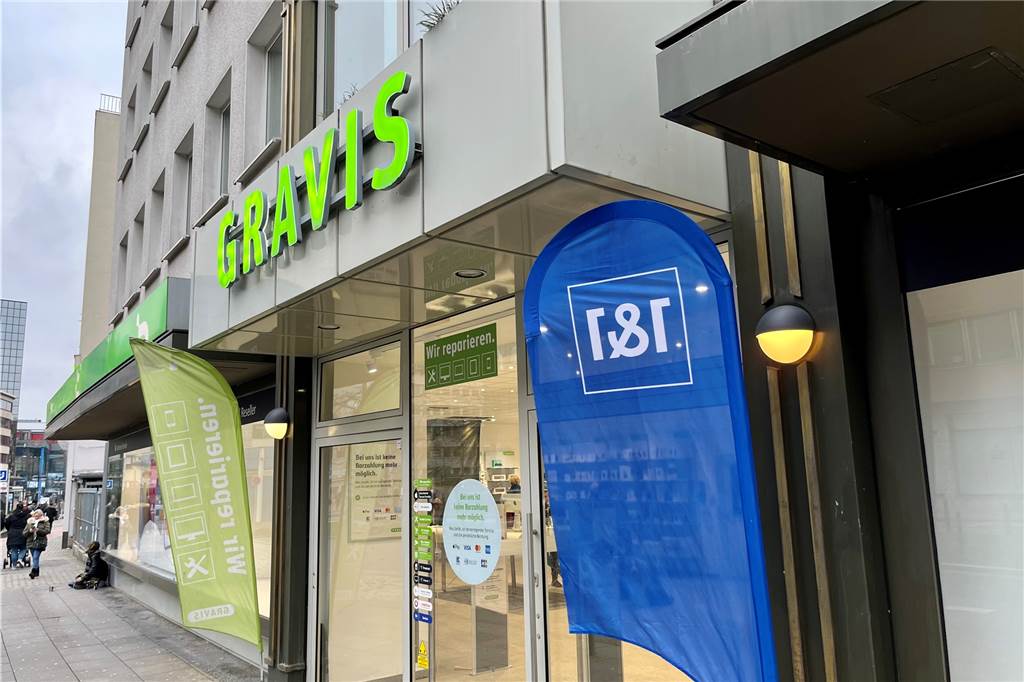 Elektronik-Händler nimmt kein Bargeld mehr an: Das sagen die Kunden Der Apple-Händler Gravis betreibt 40 Stores in Deutschland. Darunter ist auch ein Geschäft an der Kampstraße in Dortmund.