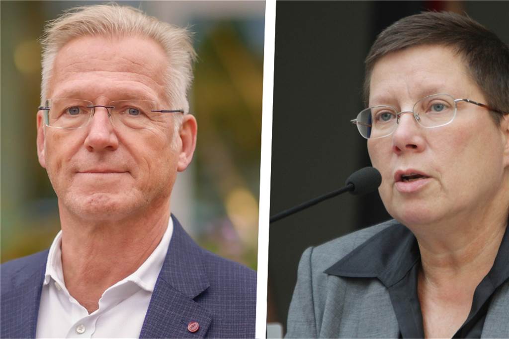 Neue Omikron-Impfstoffe für Dortmund: Liefertermin steht jetzt fest Der Arzt Dr. Prosper Rodewyk, Bezirkssprecher der Kassenärztlichen Vereinigung Westfalen-Lippe (KVWL), und Birgit Zoerner, Gesundheitsdezernentin der Stadt Dortmund