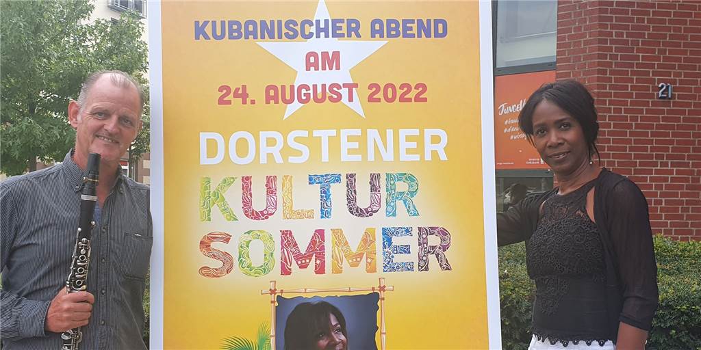 Michael Elvermann kehrt für Kultursommer aus Kuba in die alte Heimat Dorsten zurück Michael Elvermann und Anna Hernandez Rosillo