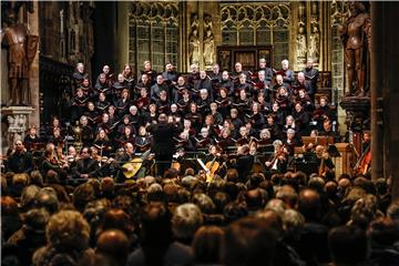 Der Bachchor unter der Leitung von Ansgar Kreutz beim Karfreitags-Konzert mit Johann Sebastian Bachs „Johannespassion“ im März.