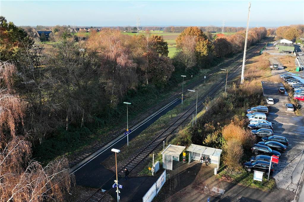 Bahnhof Bork von oben