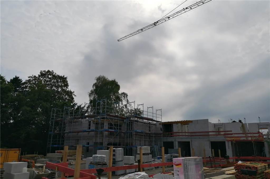 Architektin zum Caritas-Seniorenzentrum: „Passt sich in die Umgebung ein“ Der Bau des neuen Caritas-Seniorenzentrums in Bork ist schon weit fortgeschritten. Der erste Gebäudeteil ist schon deutlich erkennbar.