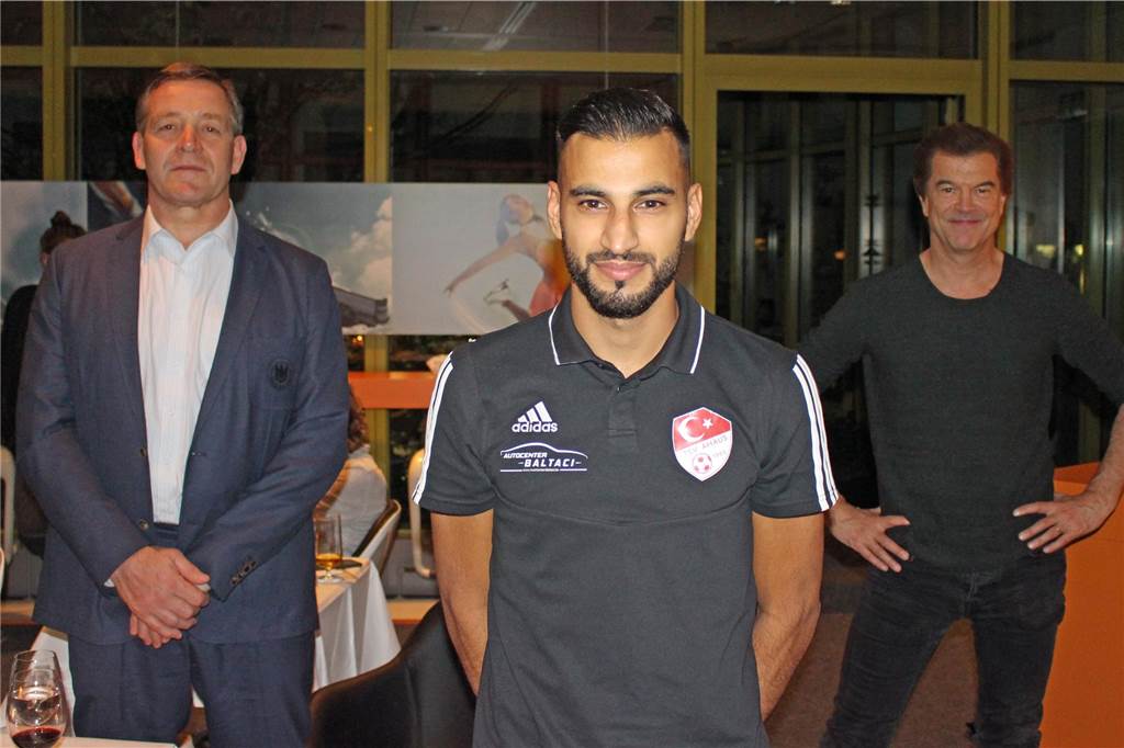 Der beste Torjäger im Fußballkreis 2022/23: Hüseyin Baltaci vom TSV Ahaus, hier während seies Besuchs im "Aktuellen Sportstudio" beim ZDF.