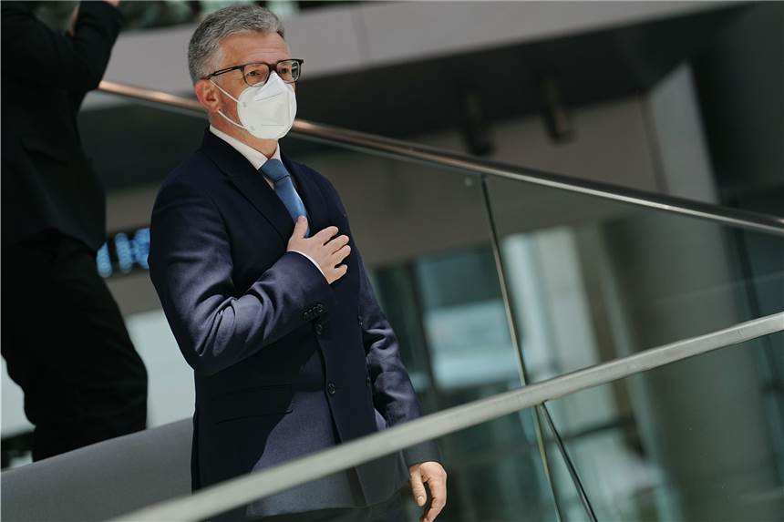 Ukrainischer Botschafter Andrij Melnyk kommt nach Dortmund Der Botschafter der Ukraine in Deutschland, Andrij Melnyk, bei der Sondersitzung des Bundestages zur Lage in der Ukraine