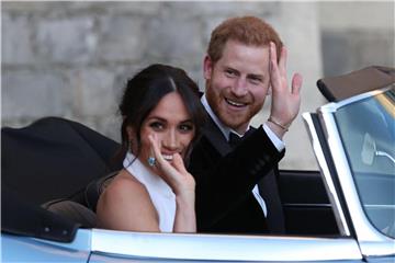 Der britische Prinz Harry und seine Frau Meghan besuchen die Welt. Foto: Steve Parsons