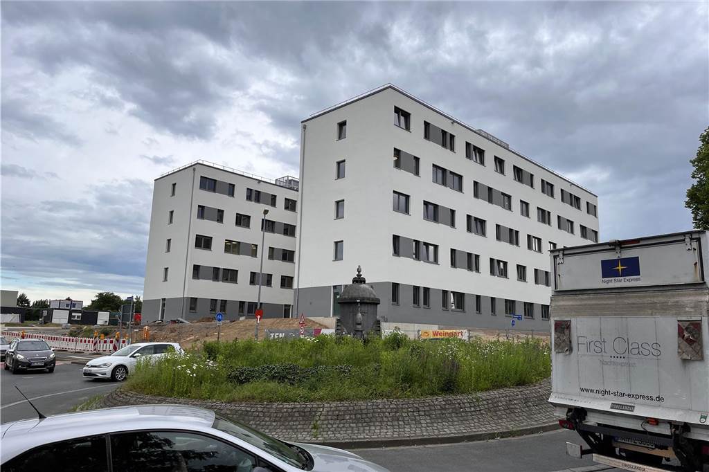 Der Büroneubau, in den das Jobcenter Kreis Unna einziehen wird, ist am Westrand der Victoria-Brache in Unna entstanden.