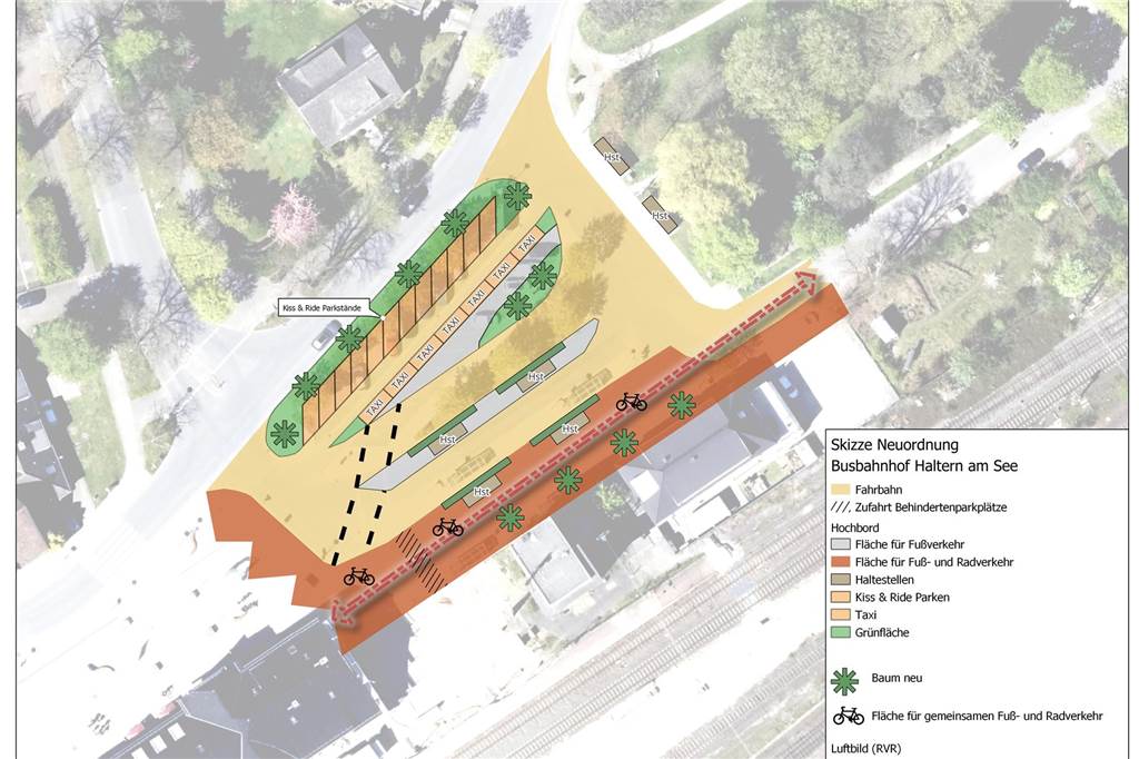 Umbau des Bahnhofs-Quartiers: Nabu muss seinen Naturgarten aufgeben Eine Skizze von der möglichen Gestaltung des Busbahnhofes