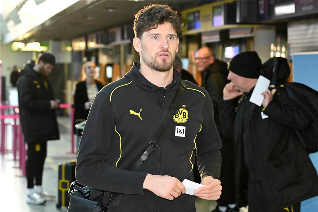 Der BVB auf dem Weg nach Heidenheim.