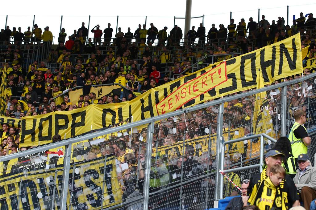 Wegen Hopp-Anfeindungen: BVB muss drei Jahre ohne Fans nach Hoffenheim Der BVB muss der TSG Hoffenheim die ausgefallenen Einnahmen ersetzen.