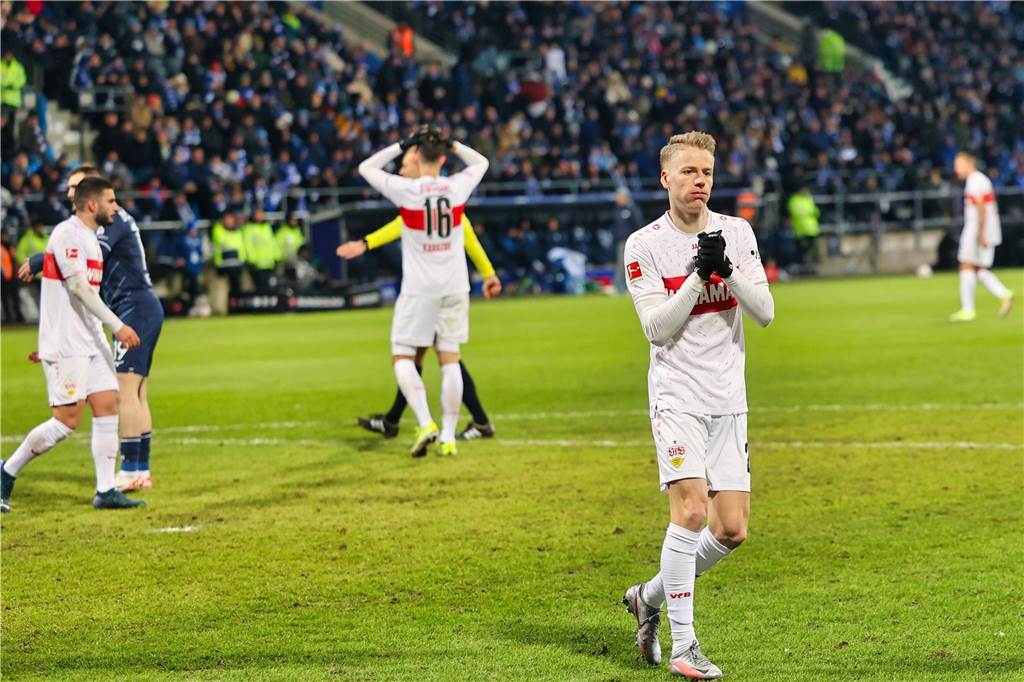 Der Castrop-Rauxeler Profi Chris Führich war rund 10,5 Kilometer unterwegs im Duell seines VfB Stuttgart beim VfL Bochum. Dieses ging mit 0:1 verloren.