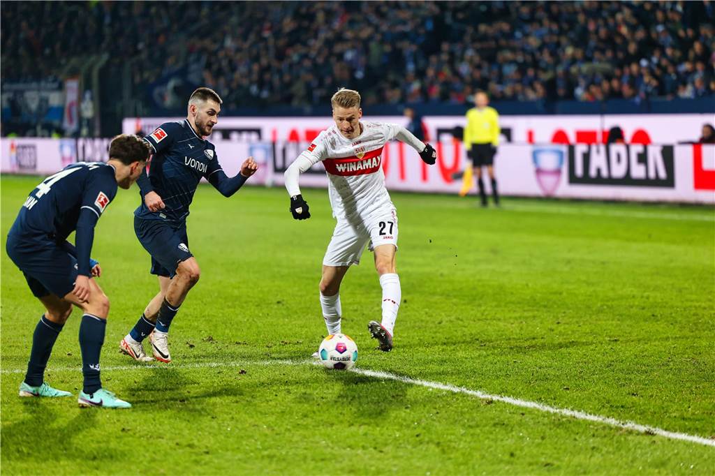 Der Castrop-Rauxeler Profi Chris Führich war rund 10,5 Kilometer unterwegs im Duell seines VfB Stuttgart beim VfL Bochum. Dieses ging mit 0:1 verloren.