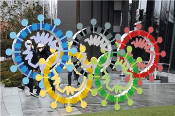 Olympische Ringe und Coronavirus