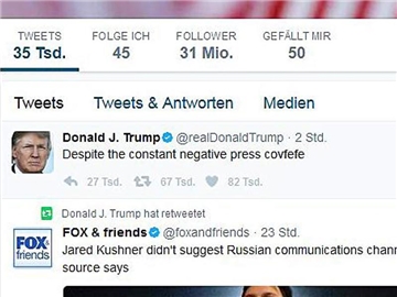 Der "covfefe"-Tweet. Foto: Donald Trump via Twitter