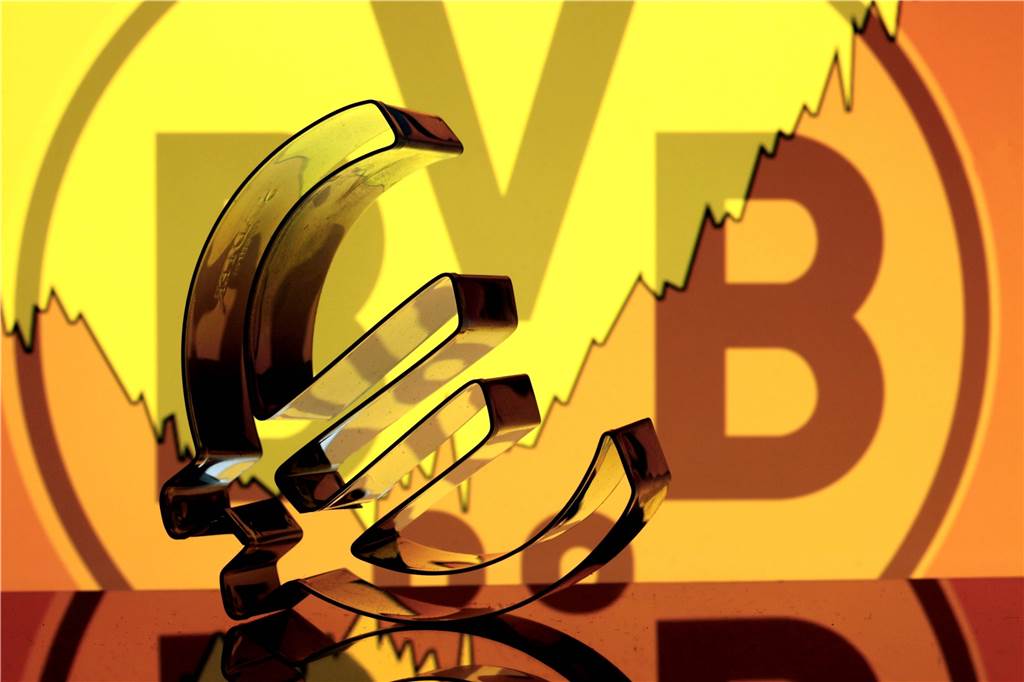 BVB-Finanzen: Diese zwei großen Ziele sind im laufenden Geschäftsjahr realistisch Das BVB-Logo mit einem Euro-Zeichen.