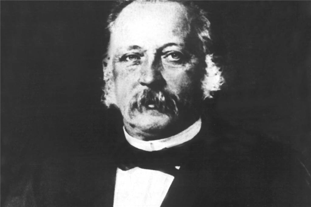 Der deutsche Schriftsteller Theodor Fontane (1819-1898) in einer zeitgenössischen Darstellung.