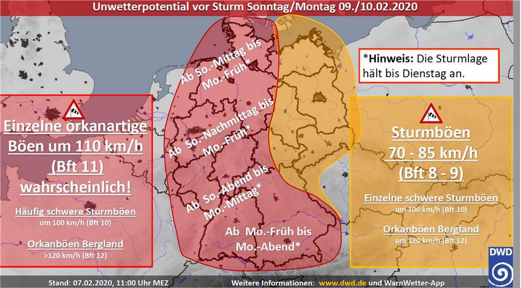 Orkan „Sabine“ naht – Was auf Dortmund jetzt zukommt Der Deutsche Wetterdienst warnt auf seiner Facebook-Seite vor starken Orkanböen, die ab Sonntag auf einen Großteil Deutschlands zukomm