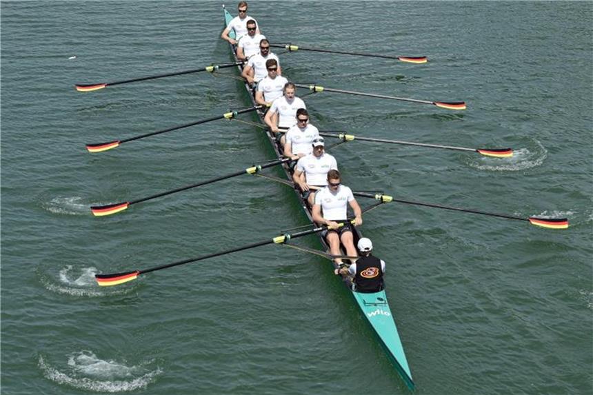 Deutschland-Achter triumphiert auf Rotsee Der Deutschland-Achter ist schon in sehr guter Form. Foto: Caroline Seidel