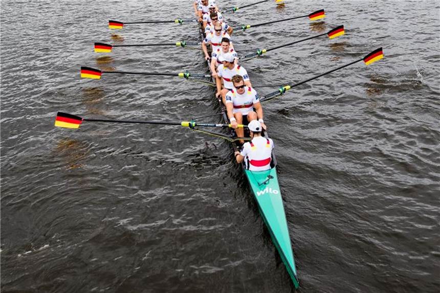 Erstes WM-Aus bei deutschen Ruderern - Achter mit Zuversicht Der Deutschland-Achter trifft bei der WM im vermeintlich leichteren Vorlauf auf die Niederlande, Rumänien und Italien. Foto: Jon Olav Nesvold/Bildbyran via ZUMA Press