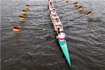 Der Deutschland-Achter trifft bei der WM im vermeintlich leichteren Vorlauf auf die Niederlande, Rumänien und Italien. Foto: Jon Olav Nesvold/Bildbyran via ZUMA Press