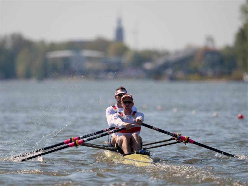 Erste Ausfälle für deutsche Ruder-Flotte Der Doppelzweier dit Stephan Krüger und Marcel Hacker. Foto: Ralf Hirschberger