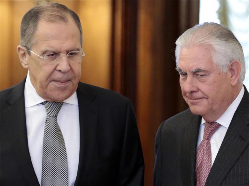 Verhärtete Fronten bei Treffen zwischen Putin und Tillerson Der ehemalige Ölmanager mit langjährigen Kontakten nach Moskau ist das erste Mitglied von Trumps Führung, das Russland besucht. Foto: Ivan Sekretarev