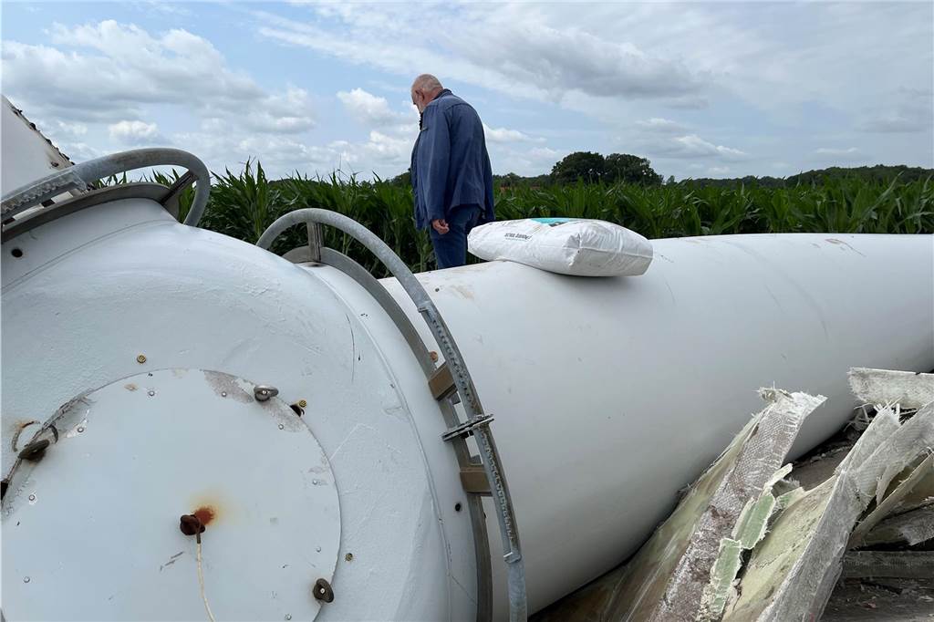 Abgestürzte Windkraftanlage in Gescher Estern.