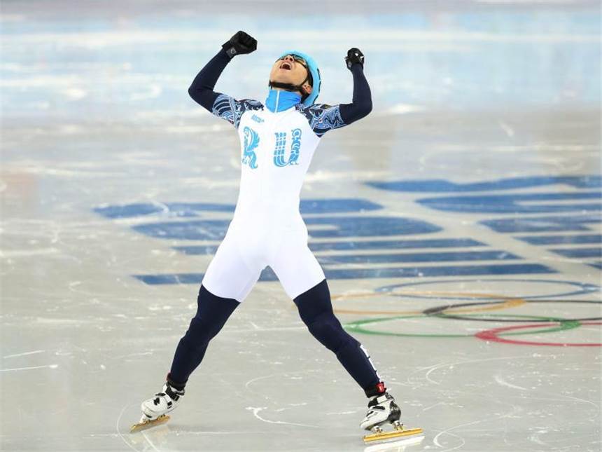 An holt erstes Gold für Russland im Shorttrack Der eingebürgerte Victor An holt das erste Shorttrack-Gold für die Russen. Foto: Tatyana Zenkovich