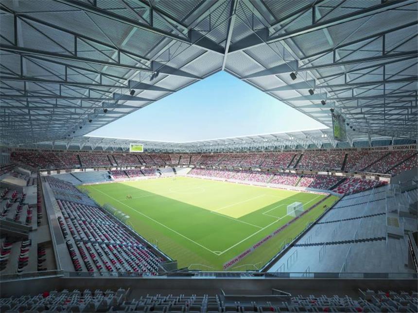 76 Millionen Kosten: SC Freiburg stellt neues Stadion vor Der Entwurf des neuen Stadion des SC Freiburg. Foto: WillMore