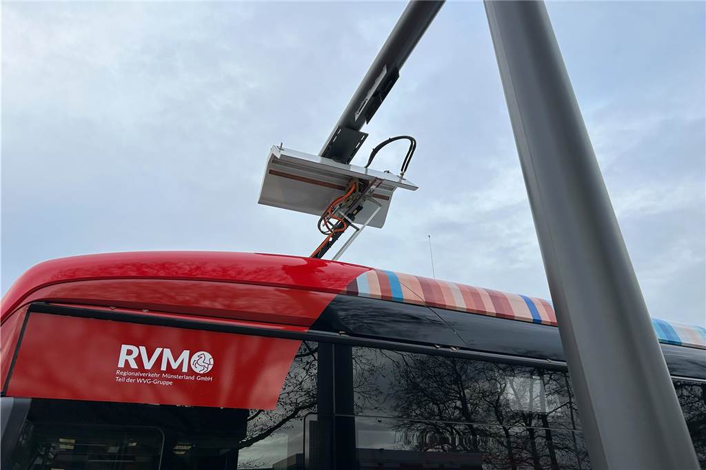 Der erste E-Bus wurde am Betriebshof der Regionalverkehr Münsterland (RVM) in Stadtlohn vorgestellt.