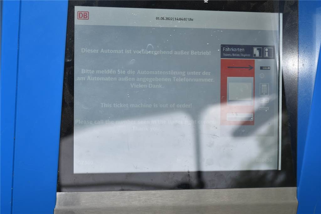 Mit Video: Neun-Euro-Ticket in Werne nicht überall erhältlich Fahrkartenautomat Einblendung