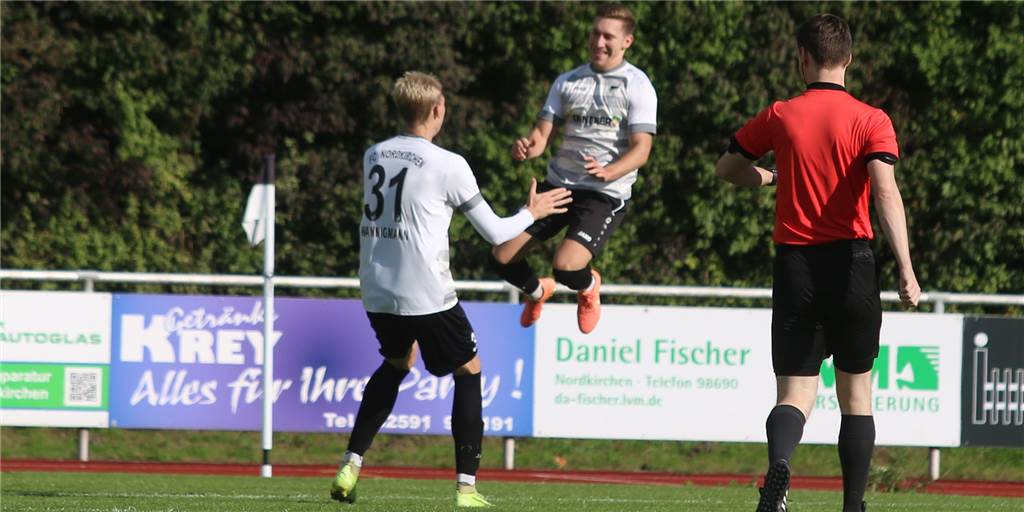 Torjägerkanone für Selm, Olfen und Nordkirchen: Duo liegt an der Spitze Der FC Nordkirchen und Daniel Seidel jubelten über den Sieg gegen den SC Altenrheine.