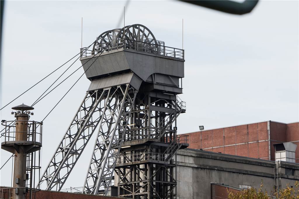 Der Förderturm des Bergwerks RAG Anthrazit in Ibbenbüren.