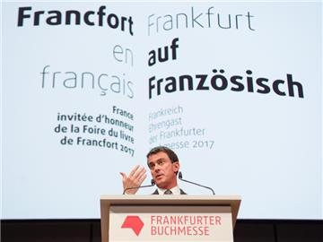 Der französische Ministerpräsident Manuel Valls in Frankfurt am Main. Foto: Arne Dedert