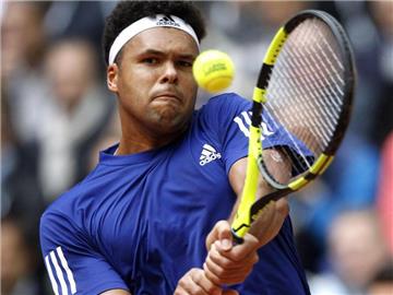 Der Franzose Jo-Wilfried Tsonga hat gegen Serbien den entscheidenden dritten Punkt zum Finaleinzug erspielt. Foto: Michel Spingler