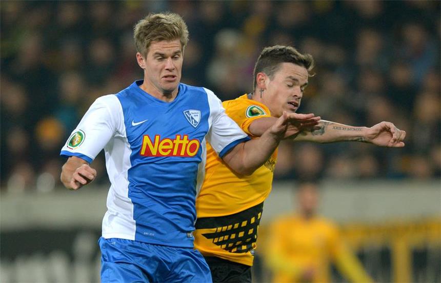 VfL-Frust nach Pokal-Aus Der Führungstreffer von Simon Terodde reichte nach 120 Minuten nicht. Der VfL schied mit einer 1:2-Niederlage bei Dynamo Dresden aus dem DFB-Pokal aus.