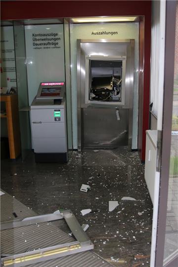 Der gesprengte Geldautomat in Graes.